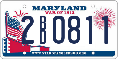 MD license plate 2BD0811