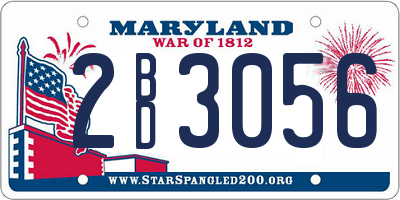 MD license plate 2BD3056