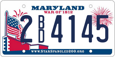 MD license plate 2BD4145
