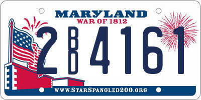MD license plate 2BD4161
