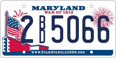 MD license plate 2BD5066