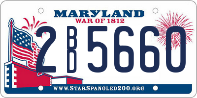 MD license plate 2BD5660