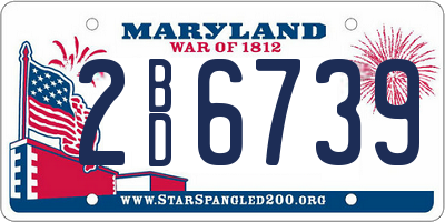 MD license plate 2BD6739