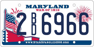 MD license plate 2BD6966