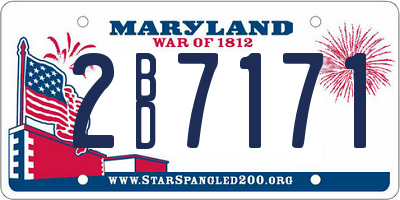 MD license plate 2BD7171