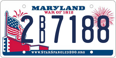 MD license plate 2BD7188