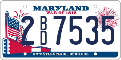 MD license plate 2BD7535