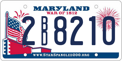 MD license plate 2BD8210