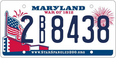 MD license plate 2BD8438