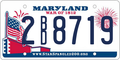 MD license plate 2BD8719
