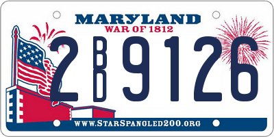 MD license plate 2BD9126