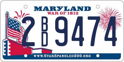 MD license plate 2BD9474