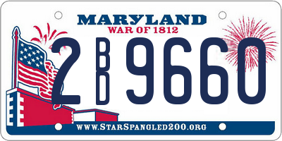 MD license plate 2BD9660
