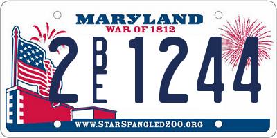 MD license plate 2BE1244
