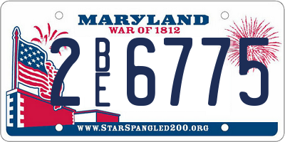 MD license plate 2BE6775
