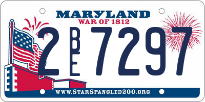 MD license plate 2BE7297