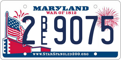 MD license plate 2BE9075