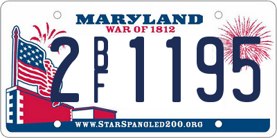 MD license plate 2BF1195