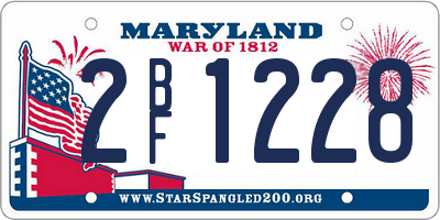 MD license plate 2BF1228