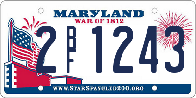 MD license plate 2BF1243