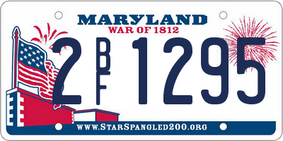 MD license plate 2BF1295