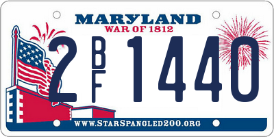 MD license plate 2BF1440
