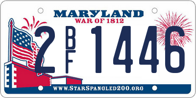 MD license plate 2BF1446