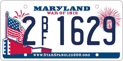 MD license plate 2BF1629