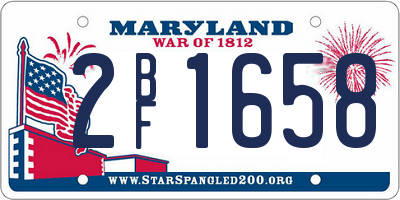 MD license plate 2BF1658
