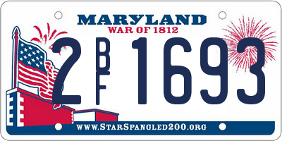 MD license plate 2BF1693