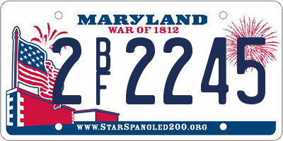 MD license plate 2BF2245