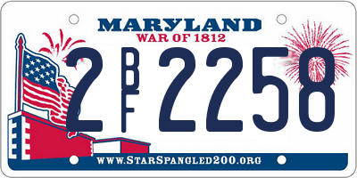 MD license plate 2BF2258