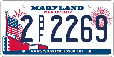MD license plate 2BF2269