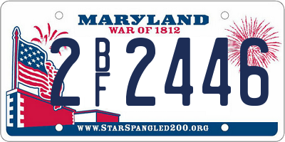 MD license plate 2BF2446