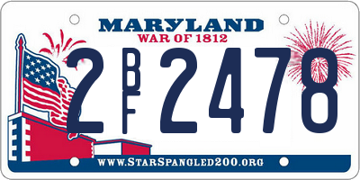 MD license plate 2BF2478