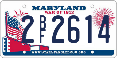 MD license plate 2BF2614