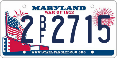 MD license plate 2BF2715