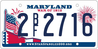MD license plate 2BF2716