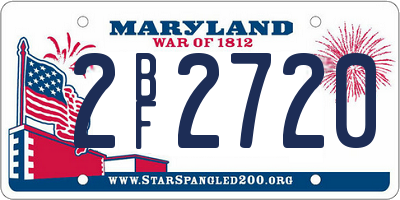 MD license plate 2BF2720