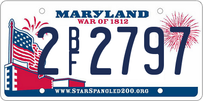 MD license plate 2BF2797
