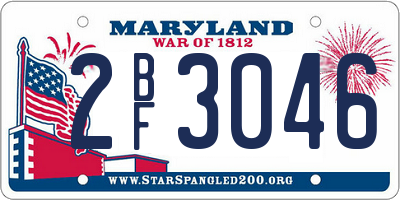 MD license plate 2BF3046
