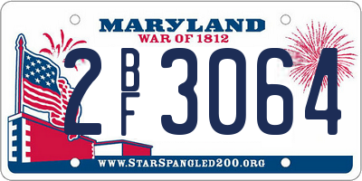 MD license plate 2BF3064