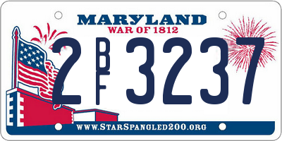 MD license plate 2BF3237