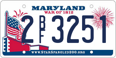 MD license plate 2BF3251