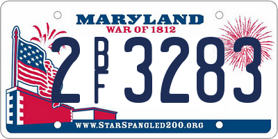 MD license plate 2BF3283