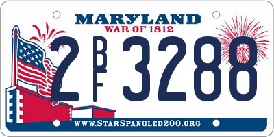 MD license plate 2BF3288