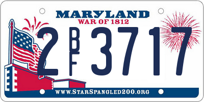 MD license plate 2BF3717
