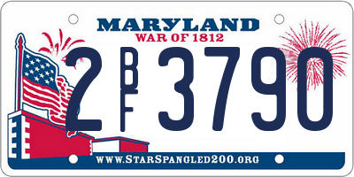 MD license plate 2BF3790