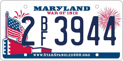 MD license plate 2BF3944
