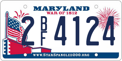 MD license plate 2BF4124